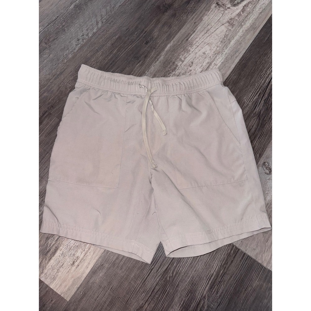 Avalanche Mens Outdoor Hiking Shorts Tan Ripstop Elastic Waist Small